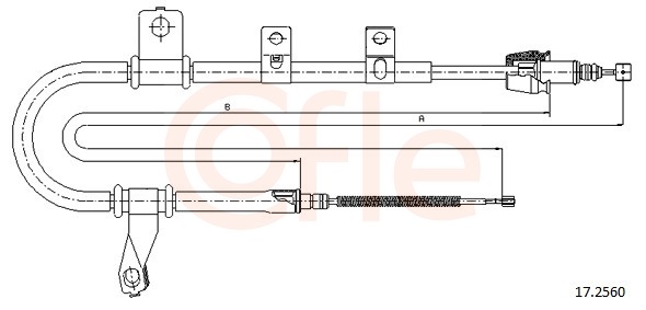 Cable, parking brake - 17.2560 COFLE