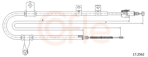 Cable, parking brake - 17.2562 COFLE