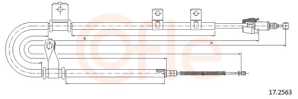 Cable, parking brake - 17.2563 COFLE