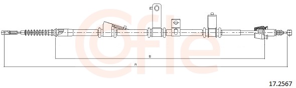 Cable, parking brake - 17.2567 COFLE