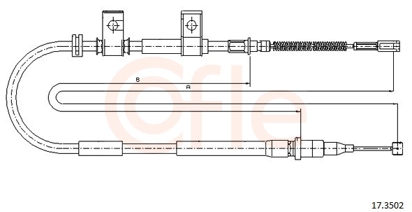 Cable, parking brake - 17.3502 COFLE