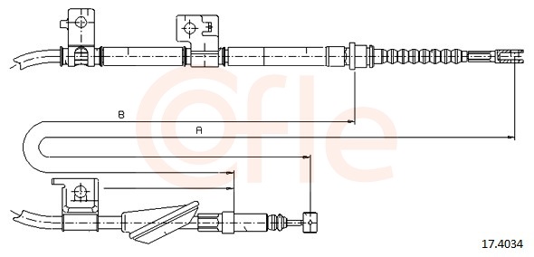 Cable, parking brake - 17.4034 COFLE