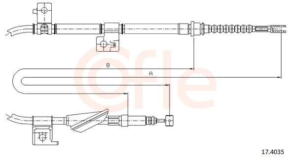 Cable, parking brake - 17.4035 COFLE