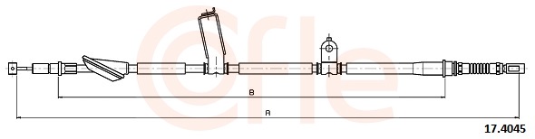 Cable, parking brake - 17.4045 COFLE
