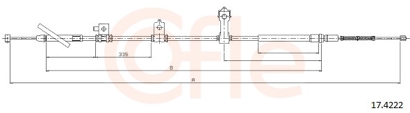 Cable, parking brake - 17.4222 COFLE