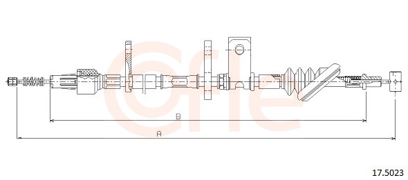 Cable, parking brake - 17.5023 COFLE