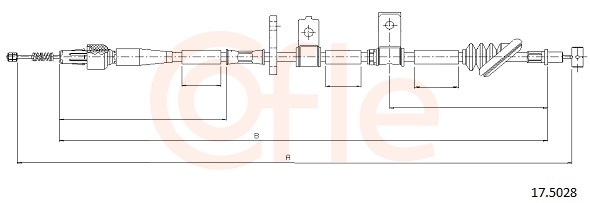 Cable, parking brake - 17.5028 COFLE