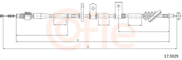 Cable, parking brake - 17.5029 COFLE