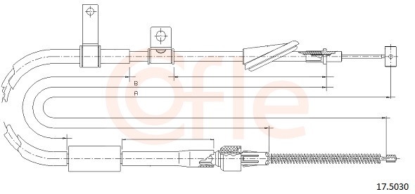 Cable, parking brake - 17.5030 COFLE
