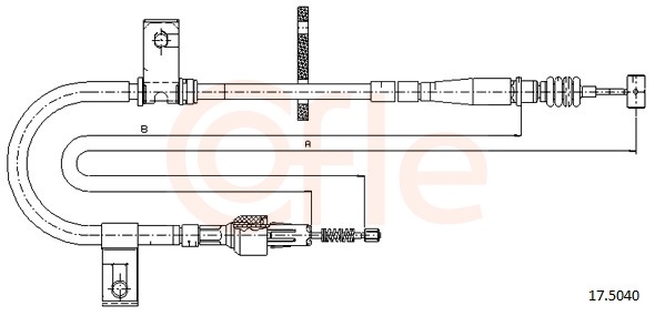 Cable, parking brake - 17.5040 COFLE