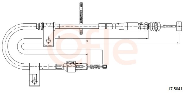 Cable, parking brake - 17.5041 COFLE