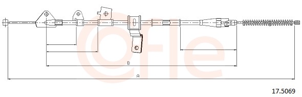 Cable, parking brake - 17.5069 COFLE