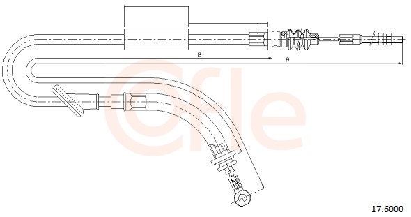 Cable, parking brake - 17.6000 COFLE