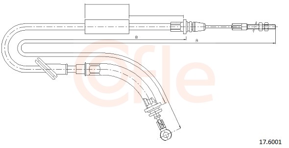 Cable, parking brake - 17.6001 COFLE