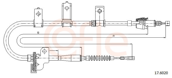Cable, parking brake - 17.6020 COFLE