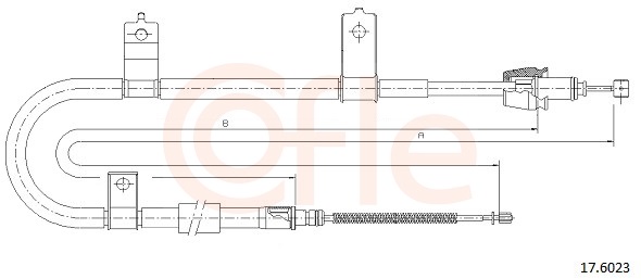 Cable, parking brake - 17.6023 COFLE