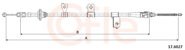 Cable, parking brake - 17.6027 COFLE
