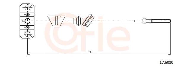 Cable, parking brake - 17.6030 COFLE