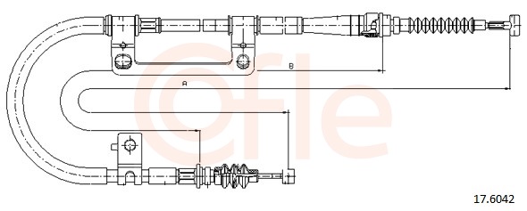 Cable, parking brake - 17.6042 COFLE