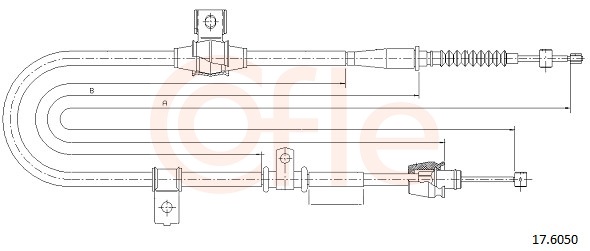 Cable, parking brake - 17.6050 COFLE