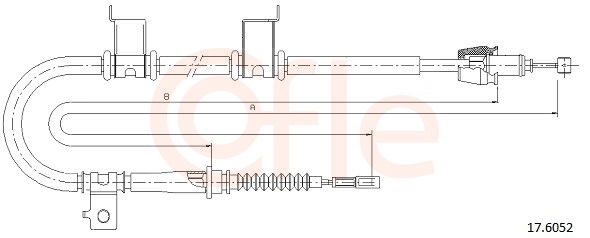 Cable, parking brake - 17.6052 COFLE
