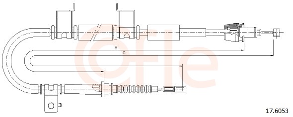 Cable, parking brake - 17.6053 COFLE