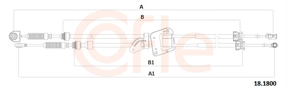 Cable, manual transmission - 18.1800 COFLE