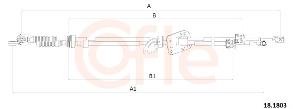 Cable, manual transmission - 18.1803 COFLE