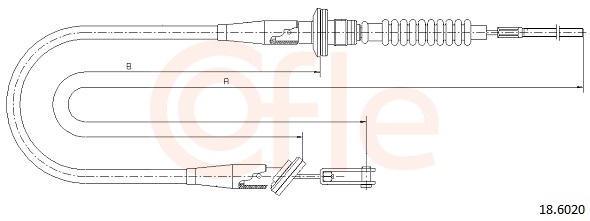Clutch Cable - 18.6020 COFLE