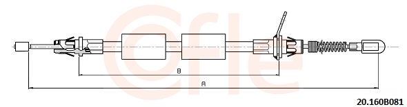 Cable, parking brake - 20.160B081 COFLE
