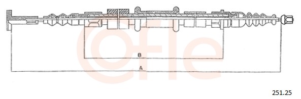 Cable, parking brake - 251.25 COFLE
