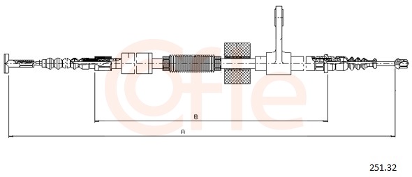 Cable, parking brake - 251.32 COFLE