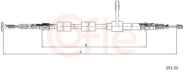 Cable, parking brake - 251.33 COFLE