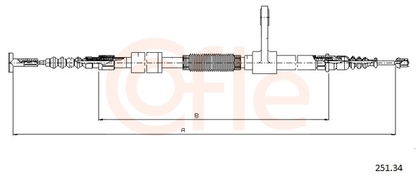 Cable, parking brake - 251.34 COFLE