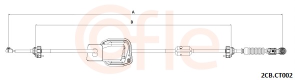 Cable, manual transmission - 2CB.CT002 COFLE