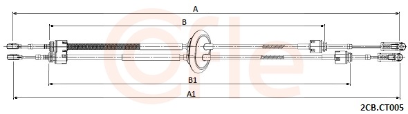 Cable, manual transmission - 2CB.CT005 COFLE