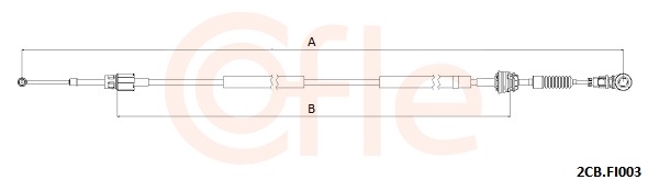 Cable, manual transmission - 2CB.FI003 COFLE