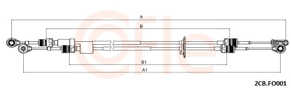Cable, manual transmission - 2CB.FO001 COFLE
