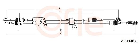 Cable, manual transmission - 2CB.FO010 COFLE