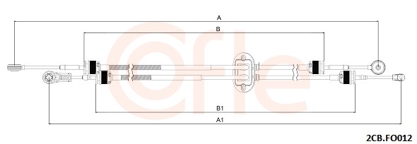 Cable, manual transmission - 2CB.FO012 COFLE