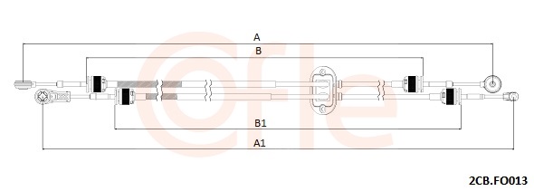 Cable, manual transmission - 2CB.FO013 COFLE