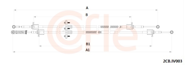 Cable, manual transmission - 2CB.IV003 COFLE