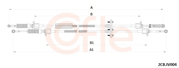 Трос, ступенчатая коробка передач - 2CB.IV004 COFLE
