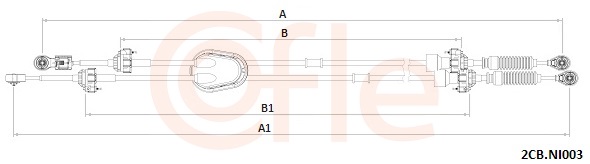 Cable, manual transmission - 2CB.NI003 COFLE