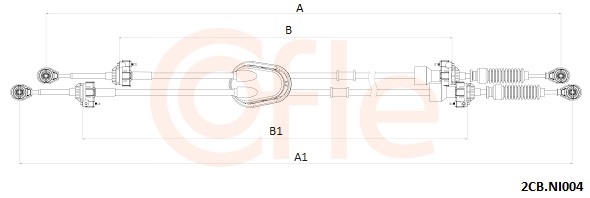 Cable, manual transmission - 2CB.NI004 COFLE