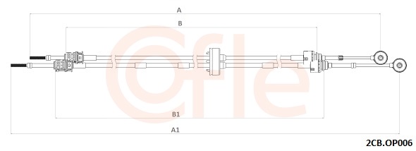 Cable, manual transmission - 2CB.OP006 COFLE