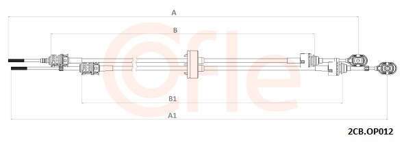 Cable, manual transmission - 2CB.OP012 COFLE