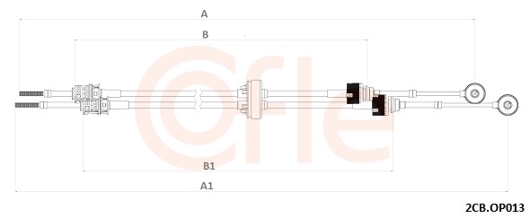 Cable, manual transmission - 2CB.OP013 COFLE