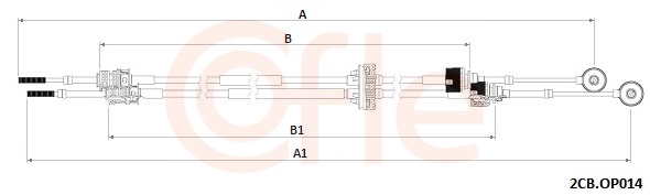 Cable, manual transmission - 2CB.OP014 COFLE