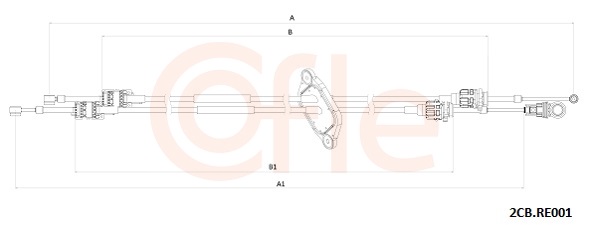 Cable, manual transmission - 2CB.RE001 COFLE